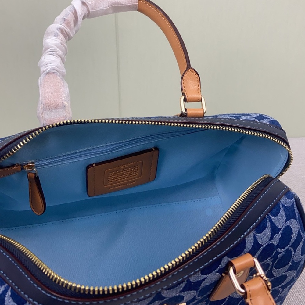 🌵Coach Rowan Large Satchel Bag In Signature Denim Canvas CY699 NWT original Pack - Picture 8 of 9